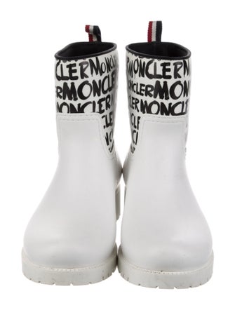 Moncler Rubber Graphic Print Rain Boots