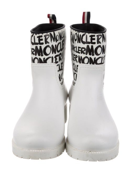 Moncler Rubber Graphic Print Rain Boots