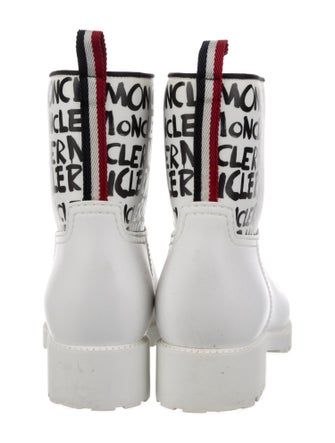 Moncler Rubber Graphic Print Rain Boots