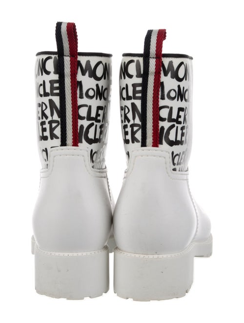 Moncler Rubber Graphic Print Rain Boots