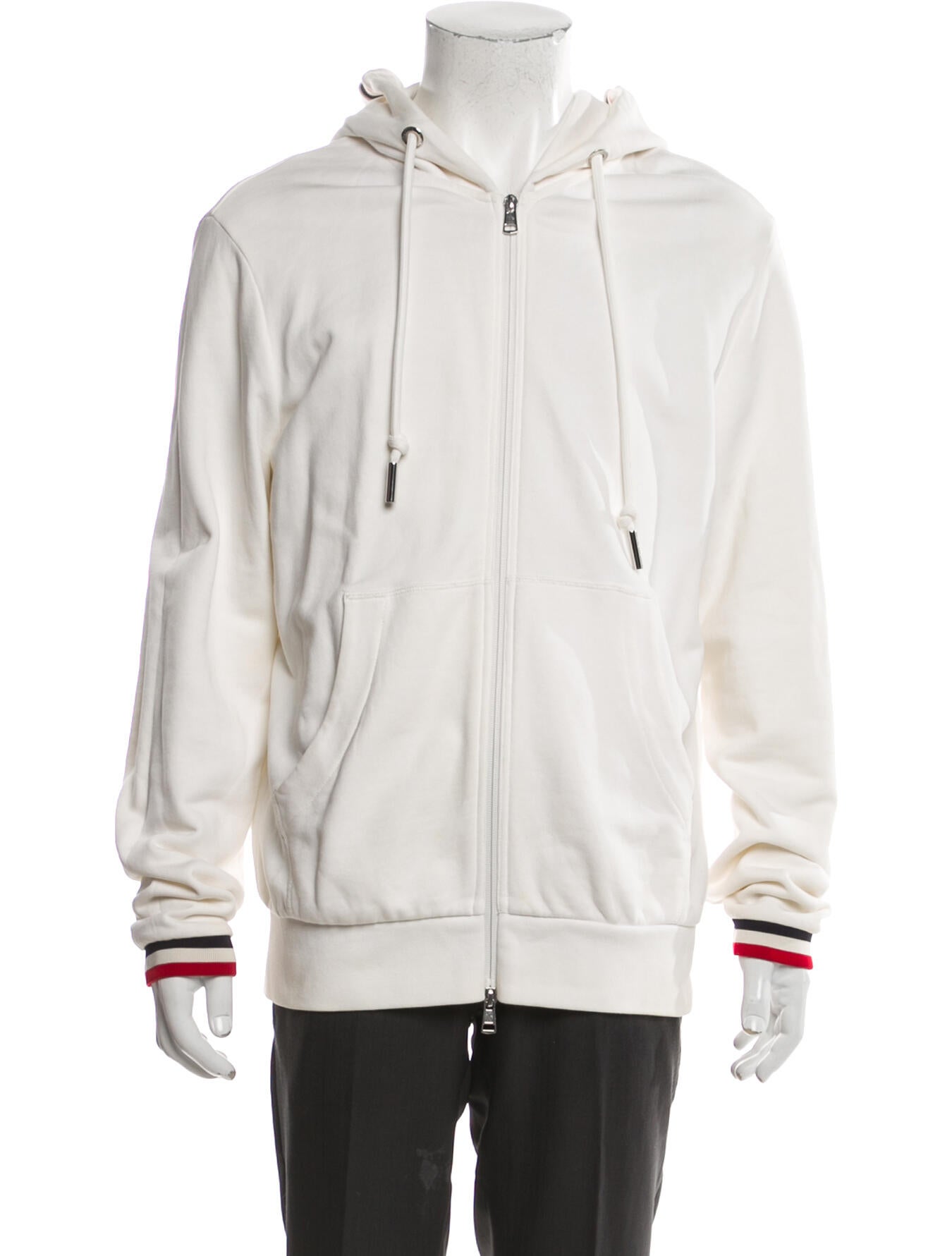 Moncler Striped Crew Neck Hoodie