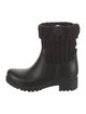 Moncler Rubber Crochet Trim Rain Boots