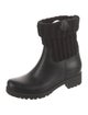 Moncler Rubber Crochet Trim Rain Boots