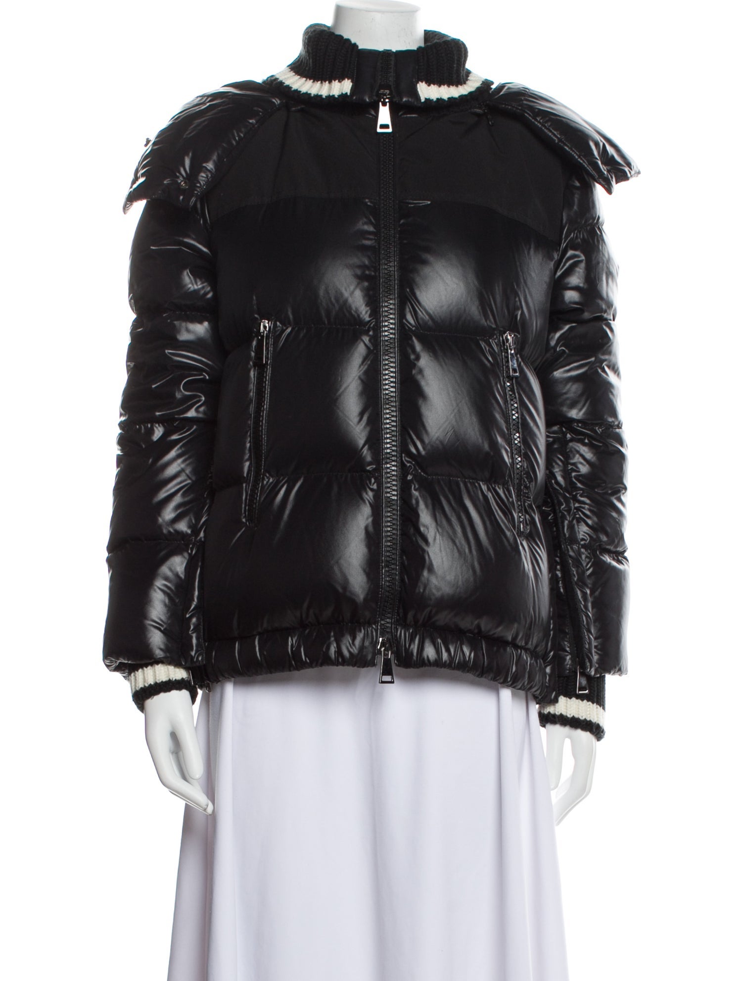 Moncler 25 Jacket Glossy Black Polyester 288452