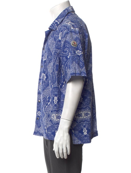 Moncler Paisley Print Short Sleeve Shirt