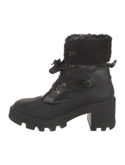 Moncler Leather Combat Boots