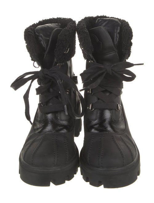Moncler Leather Combat Boots