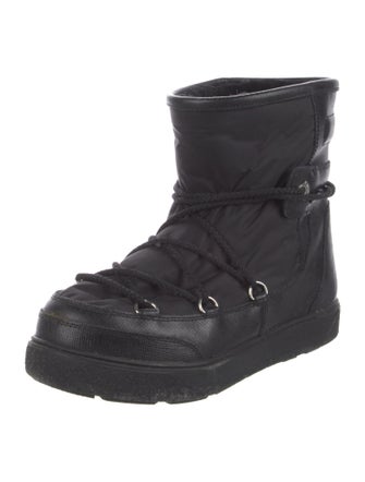 Moncler Nylon Lace-Up Boots