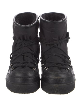 Moncler Nylon Lace-Up Boots