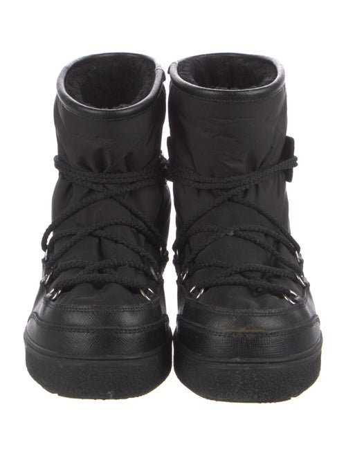 Moncler Nylon Lace-Up Boots