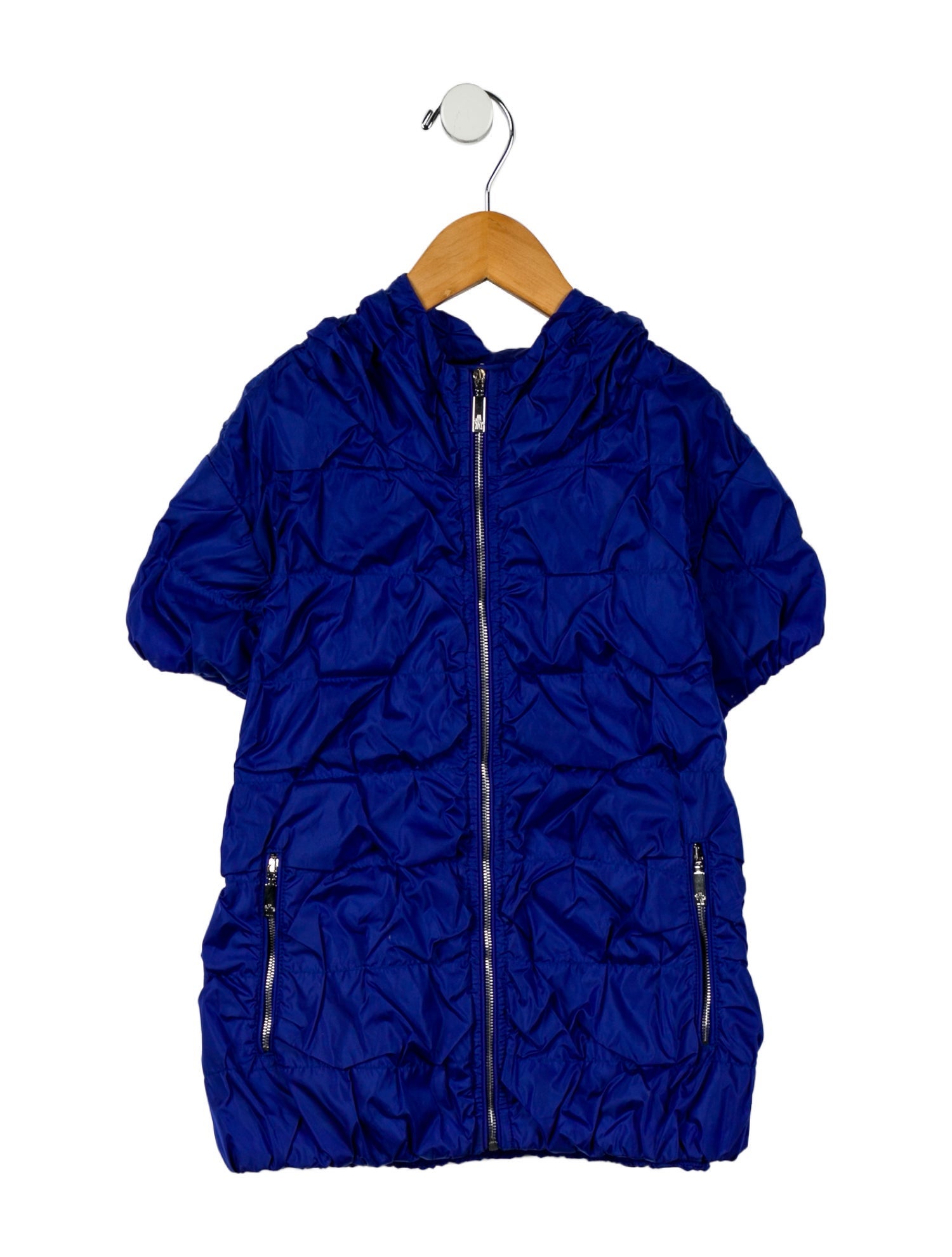 Moncler Girls' Solid Hooded Vest