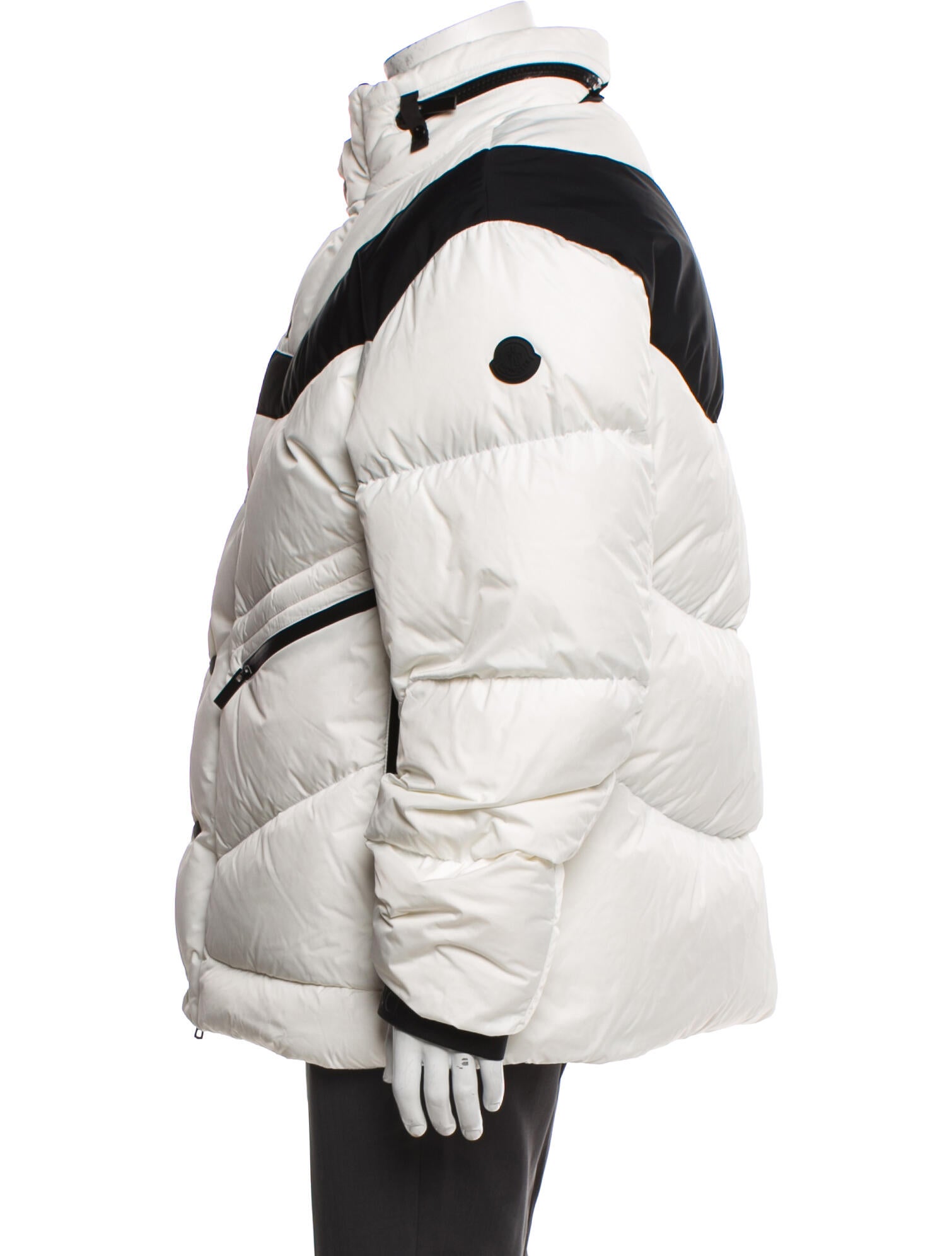 Moncler Colorblock Pattern Puffer Coat