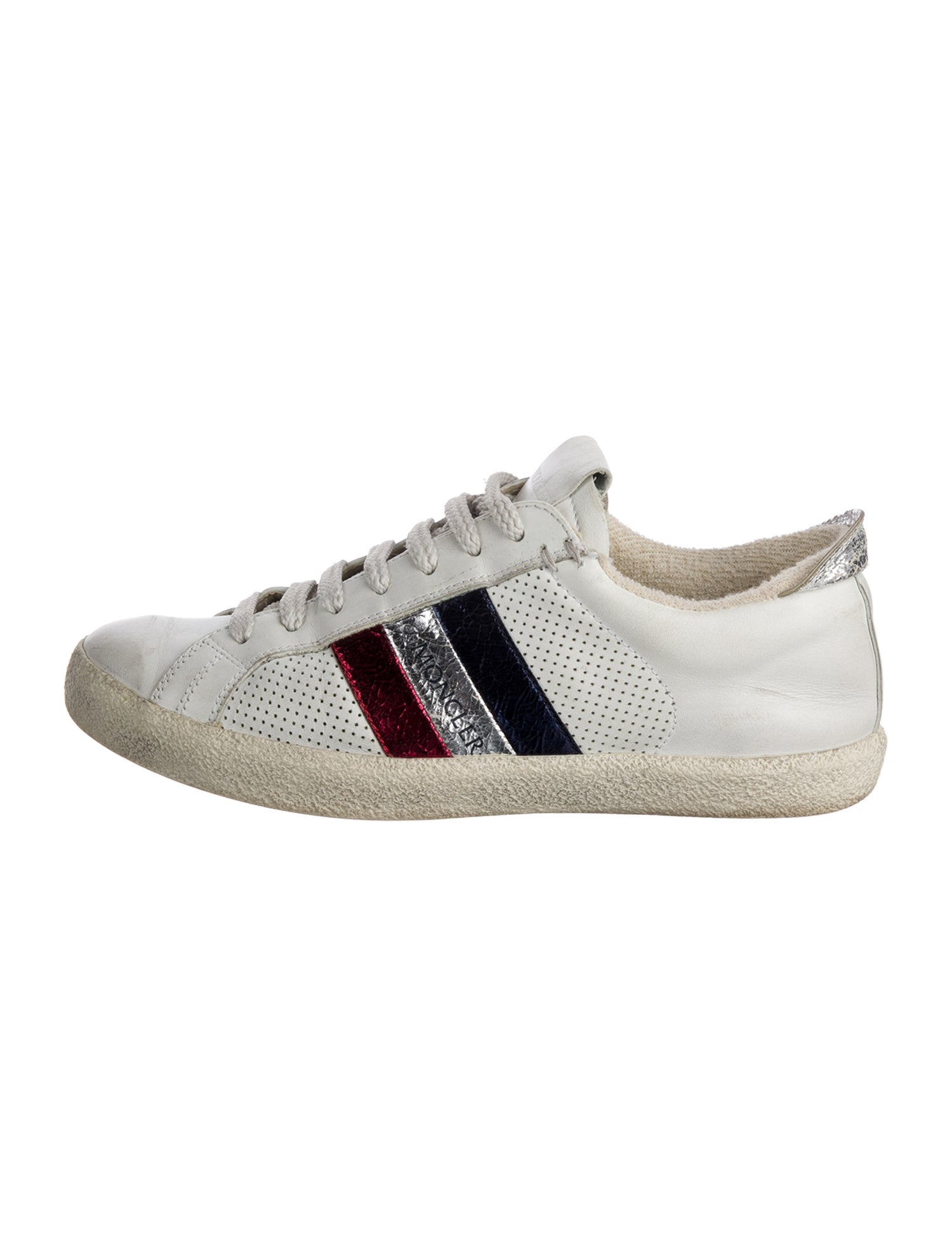 Moncler Leather Striped Sneakers