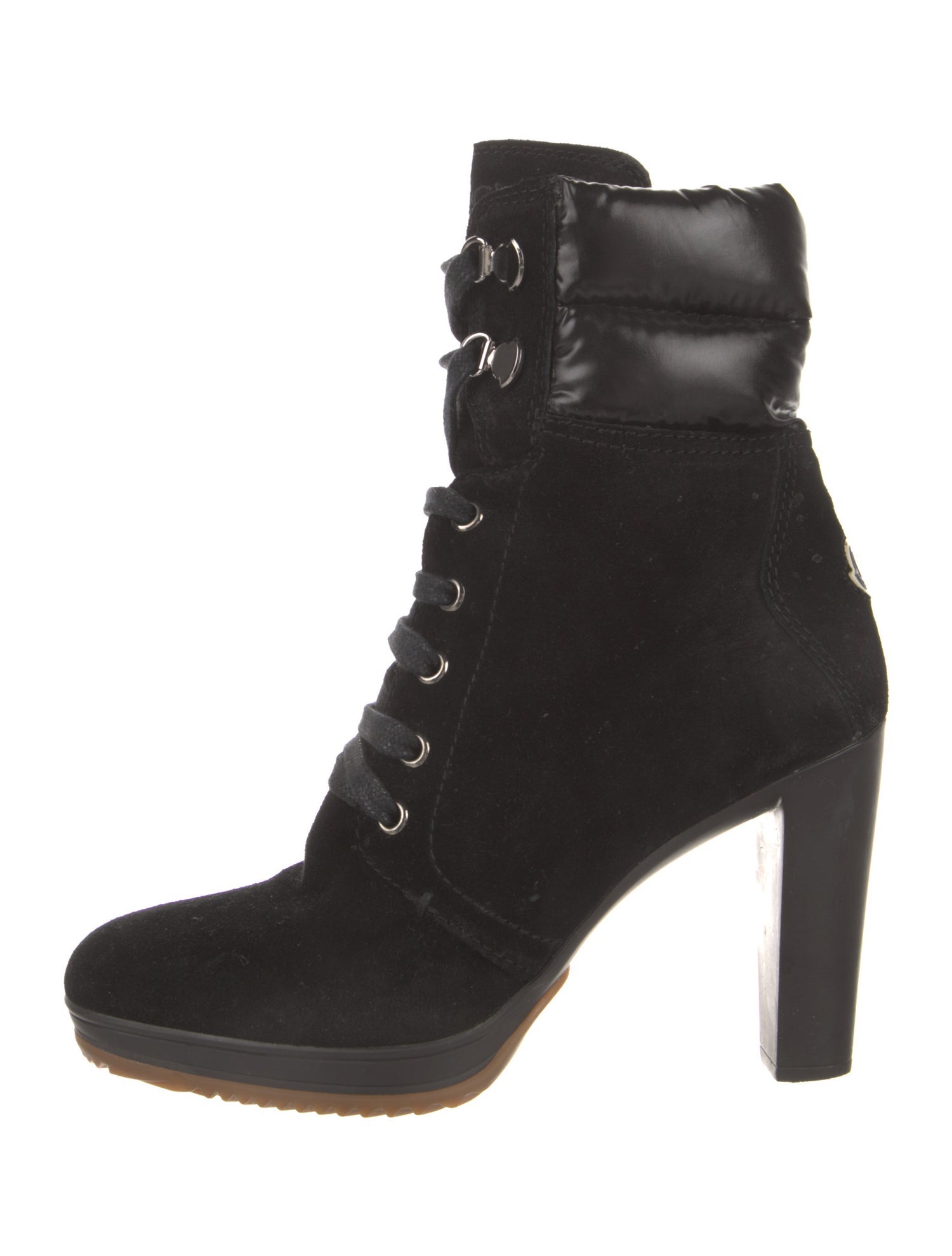 Moncler Suede Lace-Up Boots