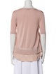 Moncler Scoop Neck Three-Quarter Sleeve Top