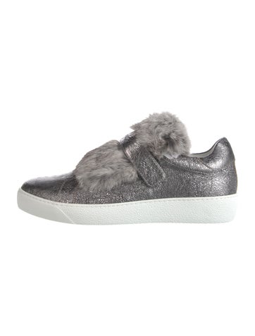 Moncler Sneakers Leather Fur Trim Us8, It38 | 8