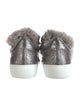Moncler Leather Fur Trim Sneakers