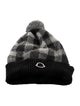 Moncler Plaid Pom-Pom Beanie