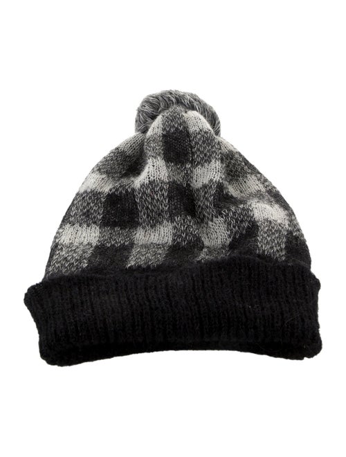 Moncler Plaid Pom-Pom Beanie