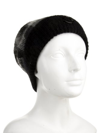 Moncler Plaid Pom-Pom Beanie