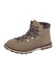 Moncler Suede Printed Lace-Up Boots