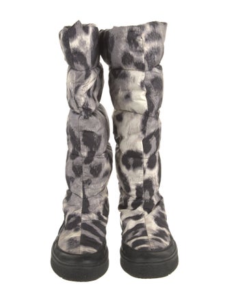 Moncler Down Animal Print Boots