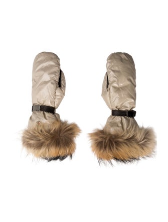 Moncler Fur Trim Winter Mittens