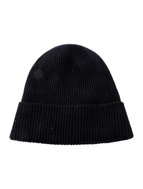Moncler Blue Knitted Embroidered Beanie