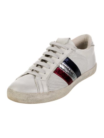 Moncler Leather Lasercut Accents Sneakers