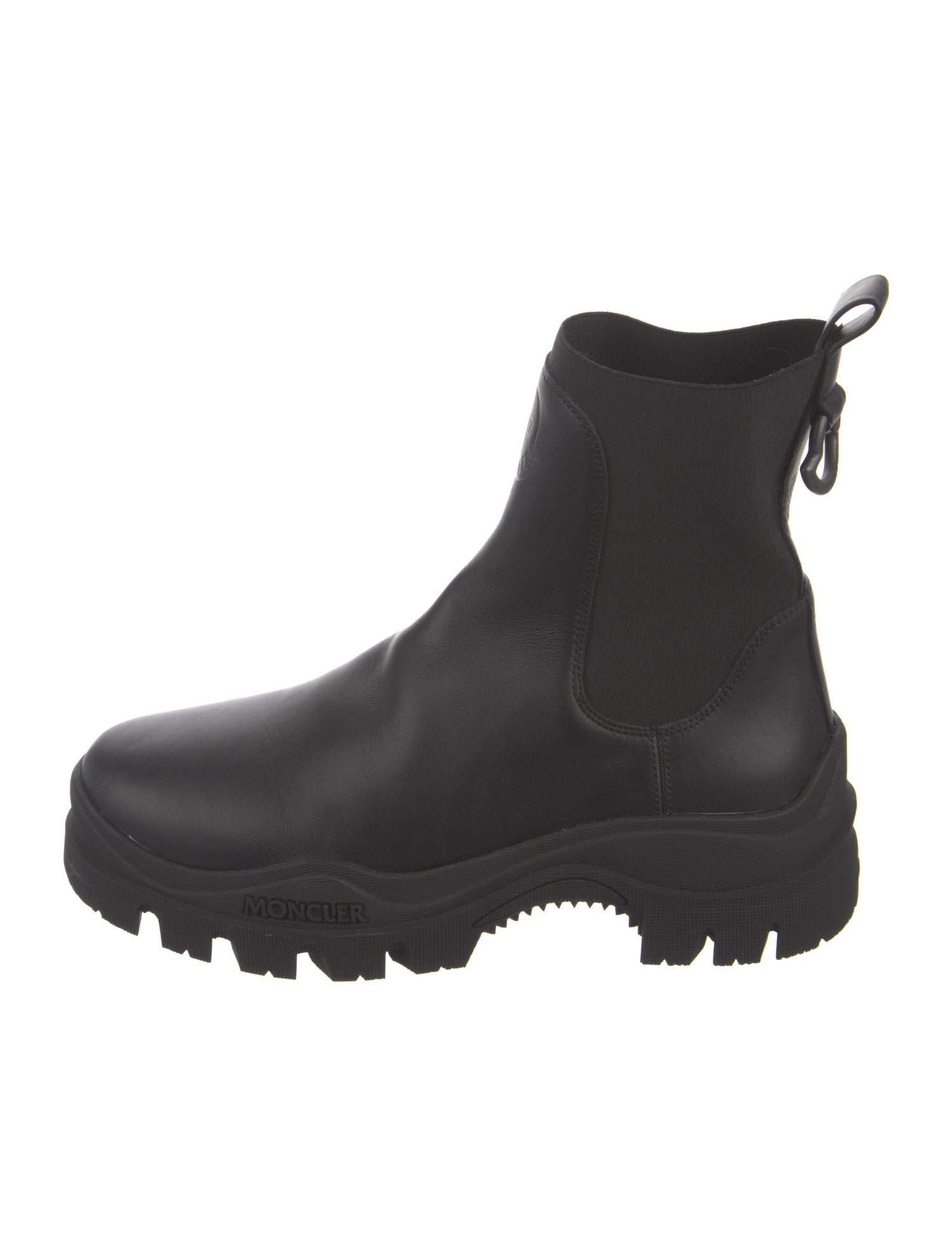 Moncler Leather Chelsea Boots