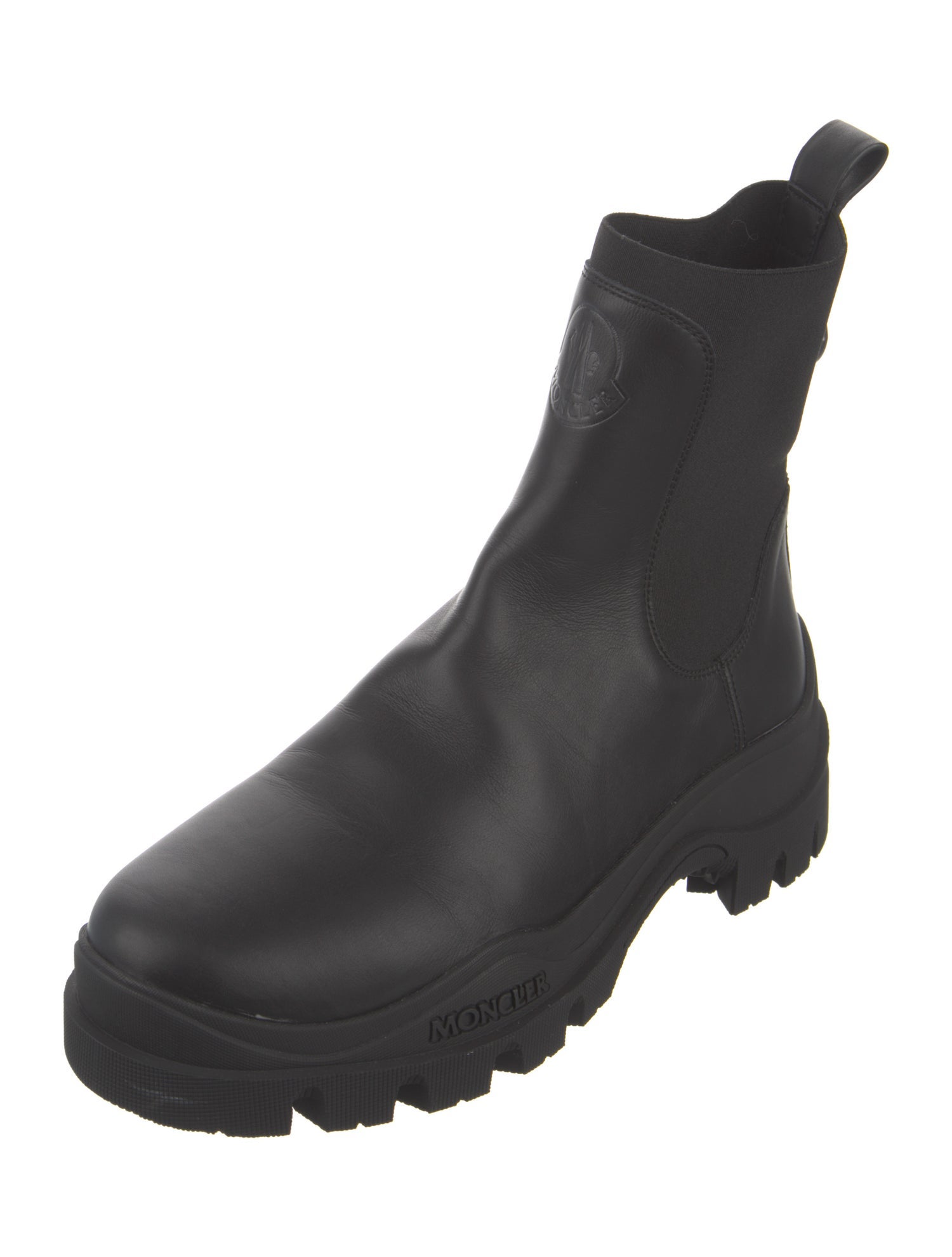 Moncler Leather Chelsea Boots
