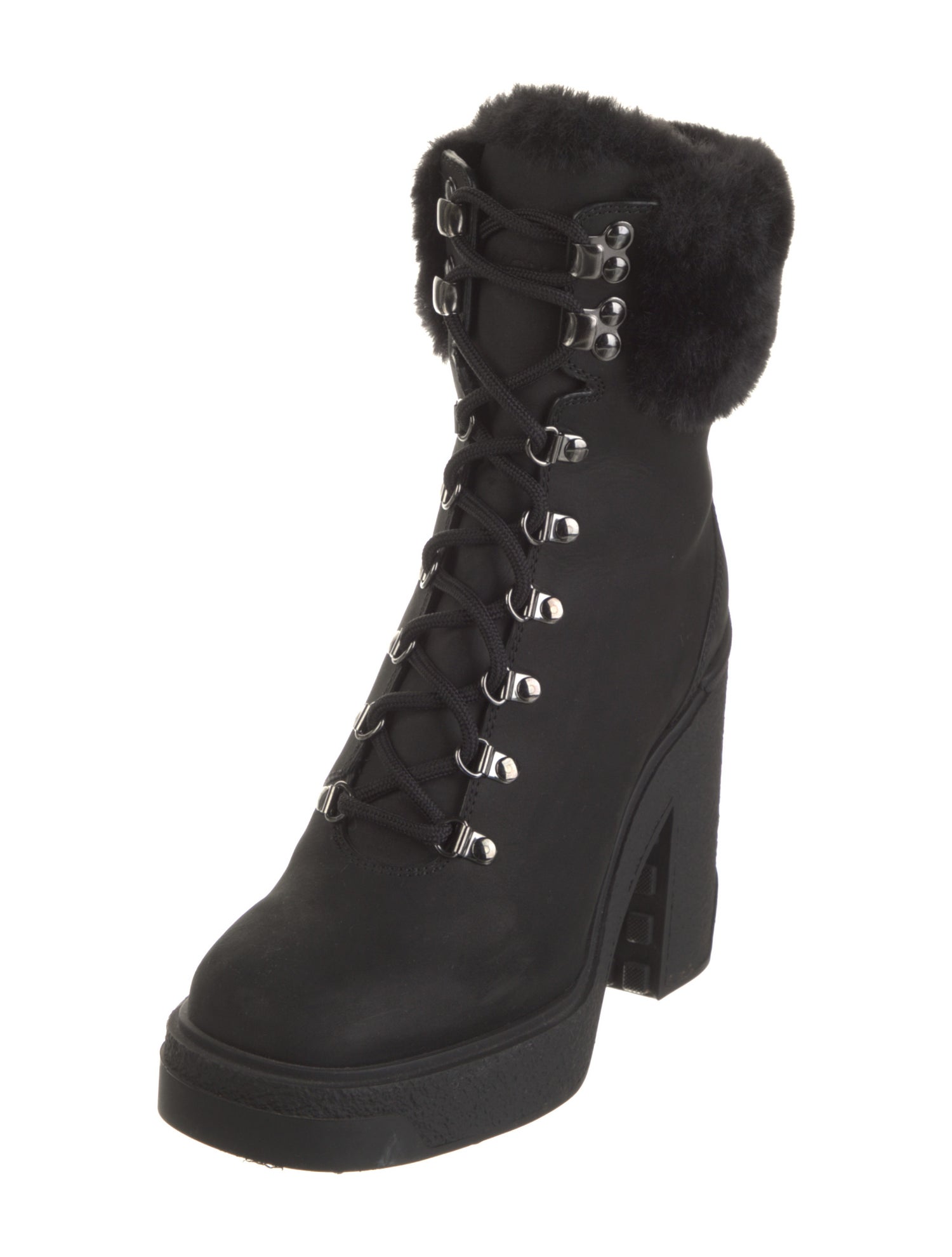 Moncler Claudia Suede Lace-Up Boots