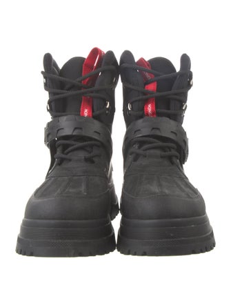 Moncler Suede Lace-Up Boots