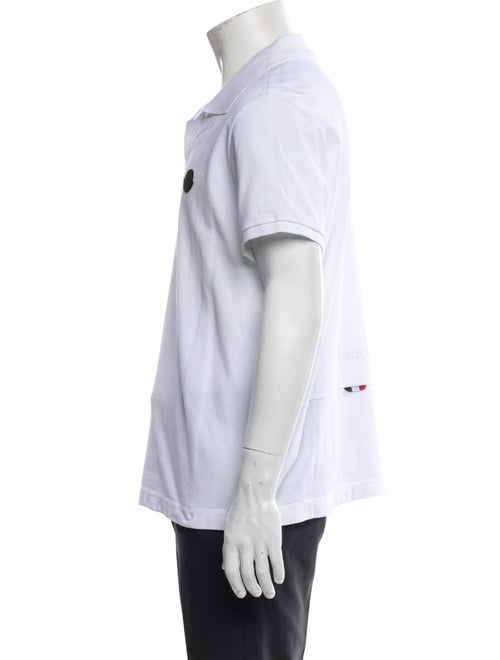 Moncler V-Neck Short Sleeve Polo Shirt