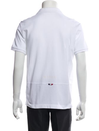 Moncler V-Neck Short Sleeve Polo Shirt