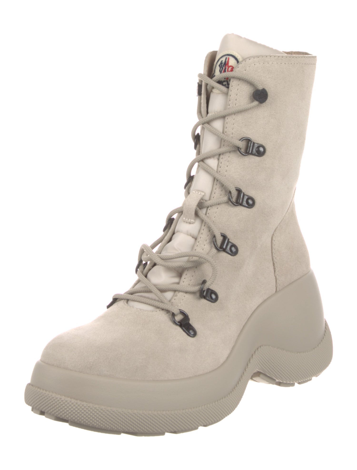 Moncler Suede Lace-Up Boots