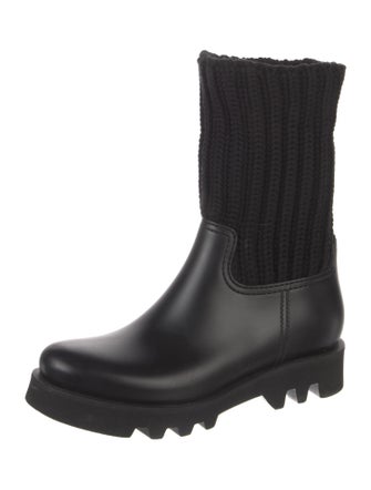 Moncler Leather Rain Boots