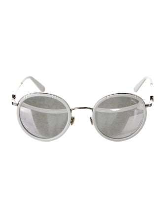 Moncler Round Mirrored Sunglasses