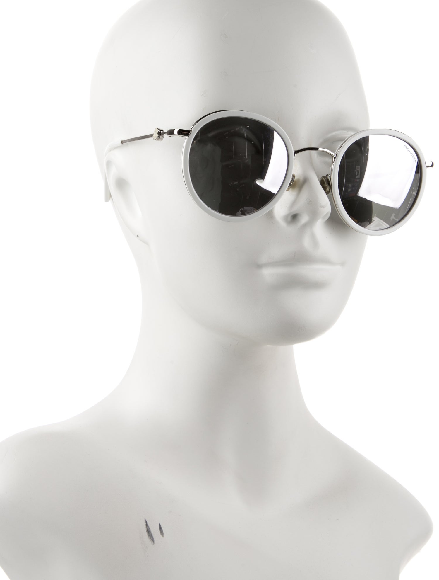 Moncler Round Mirrored Sunglasses