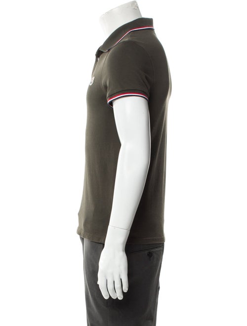 Moncler Striped V-Neck Polo Shirt