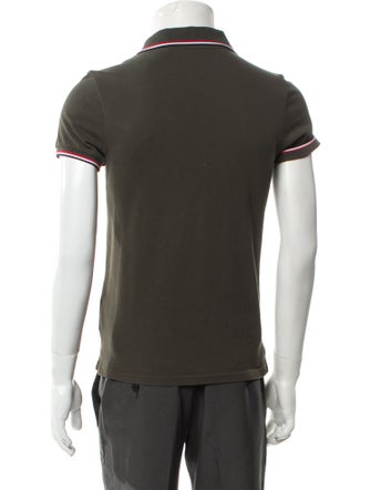 Moncler Striped V-Neck Polo Shirt