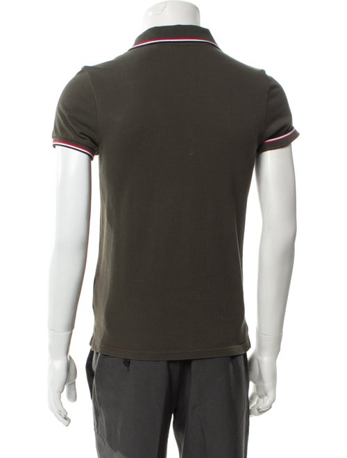 Moncler Striped V-Neck Polo Shirt