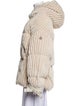 Moncler Striped Faux Fur Jacket