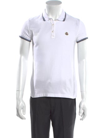 Moncler Striped Collar Polo Shirt