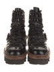 Moncler Leather Printed Combat Boots