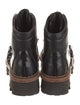 Moncler Leather Printed Combat Boots