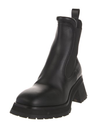 Moncler Leather Chelsea Boots
