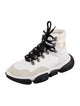 Moncler Leather Colorblock Pattern Wedge Sneakers