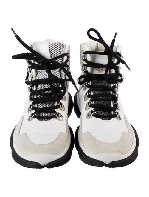 Moncler Leather Colorblock Pattern Wedge Sneakers