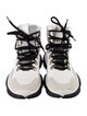 Moncler Leather Colorblock Pattern Wedge Sneakers